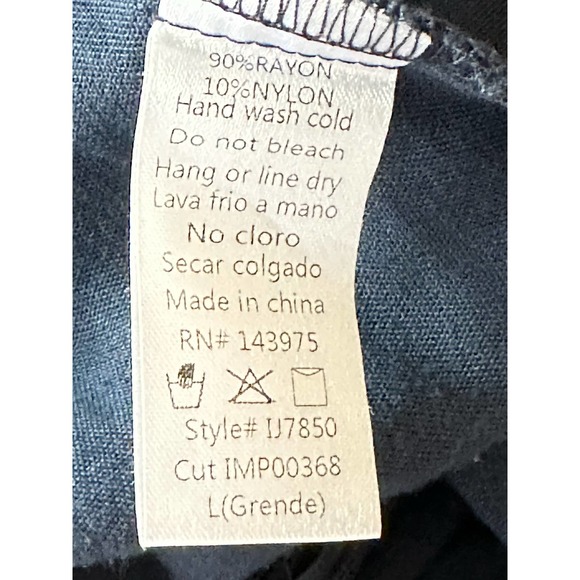 Mahina Navy Jumpsuit Romper with Open Tie Back Sz. Large - Picture 6 of 6